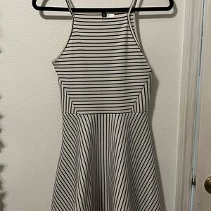 Striped Black and White Women's Dress